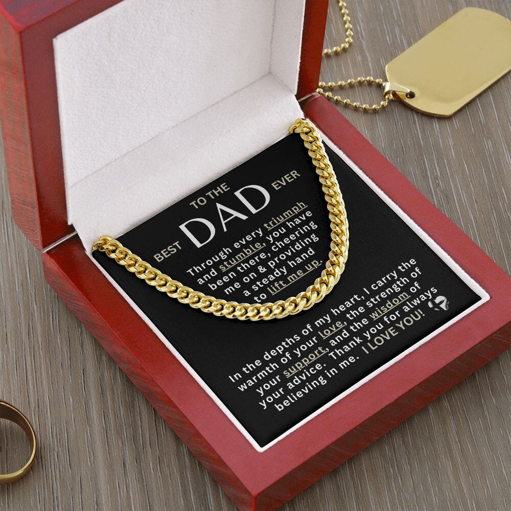 Dad - A Steady Hand - Cuban Chain Necklace HGF#307CC2 Jewelry 