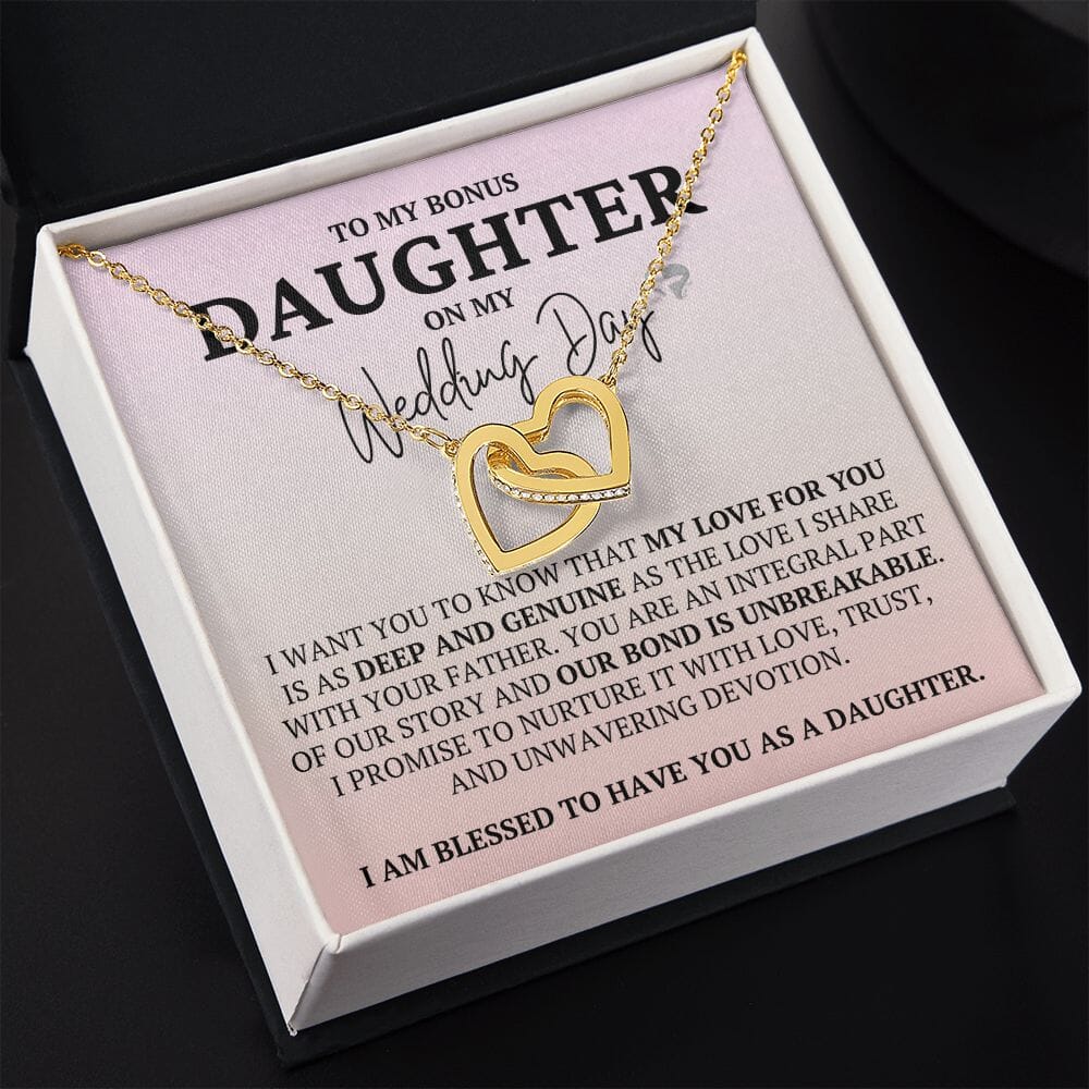 Future Stepdaughter - Wedding Gift - Interlocking Hearts HGF#3i0IH Jewelry 