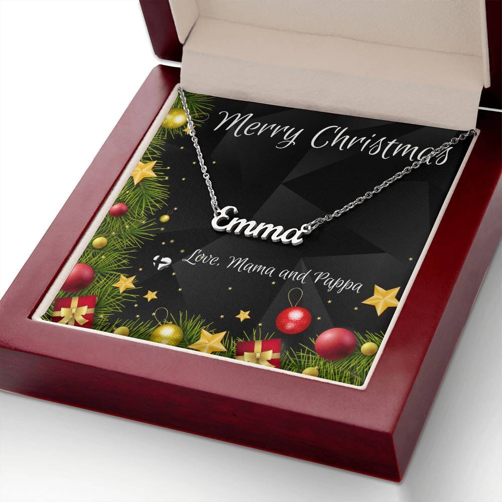 Christmas Name Necklace Jewelry 