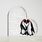 Personalized Penguin Soulmates Forever -  Acrylic Plaque HGF#342AH