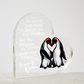 Personalized Penguin Soulmates Forever -  Acrylic Plaque HGF#342AH