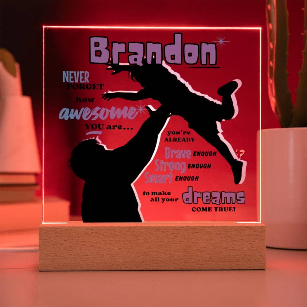 To My Awesome Son Never Forget Acrylic Plaque Jewelry 