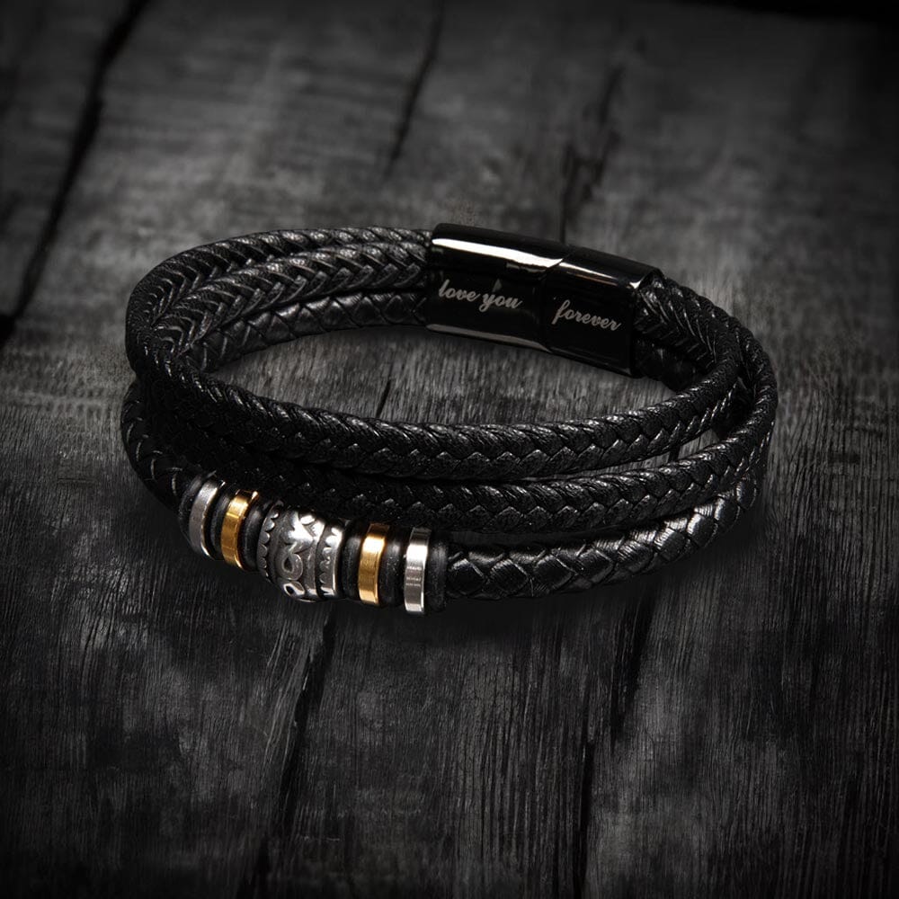 HGF#306MFB Dad - Because of You - Man Bracelet Jewelry Two Tone Box 