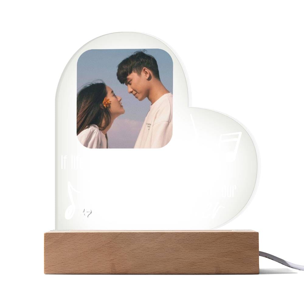Album cover LED Acrylic Heart Plaque Jewelry 