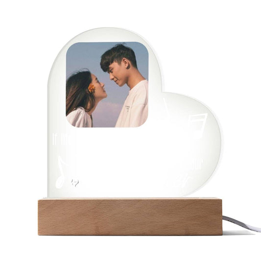 Album cover LED Acrylic Heart Plaque Jewelry 