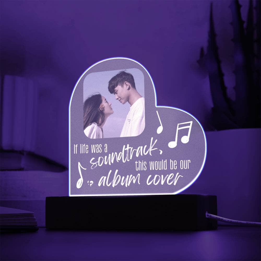 Album cover LED Acrylic Heart Plaque Jewelry 