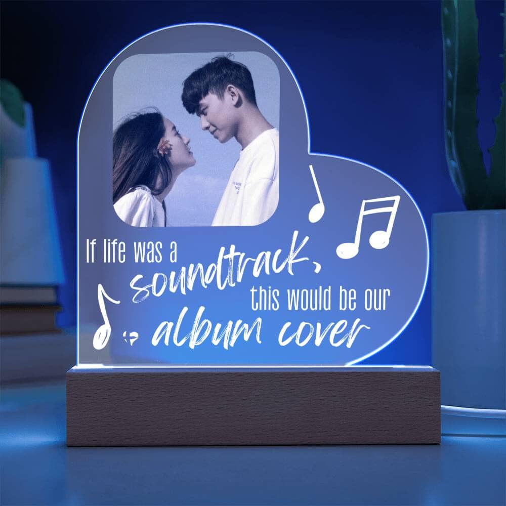 Album cover LED Acrylic Heart Plaque Jewelry 