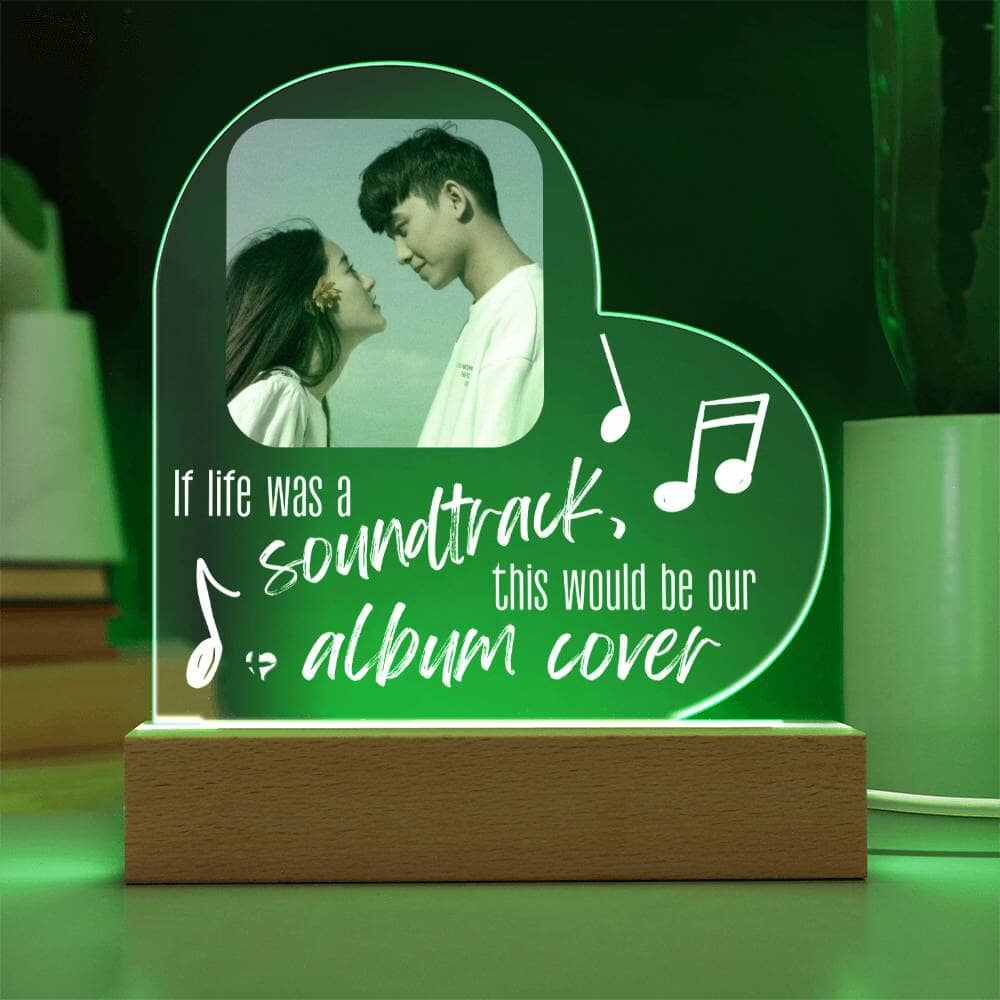 Album cover LED Acrylic Heart Plaque Jewelry 