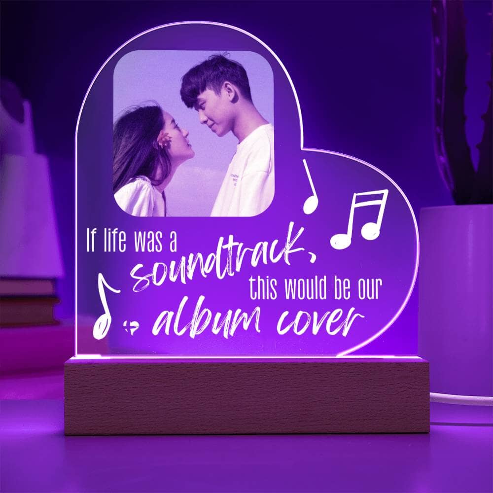 Album cover LED Acrylic Heart Plaque Jewelry 