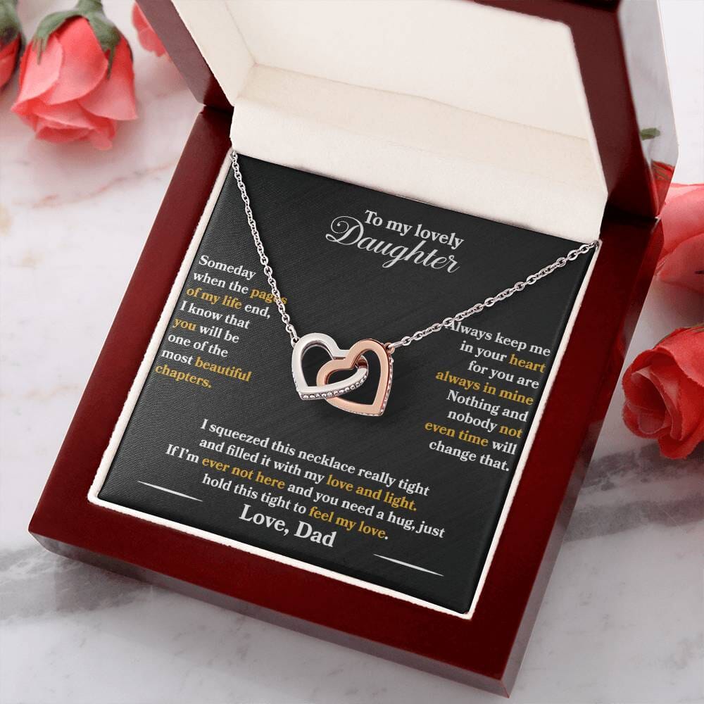 Daughter - Interlocking Hearts Necklace From Dad Jewelry 