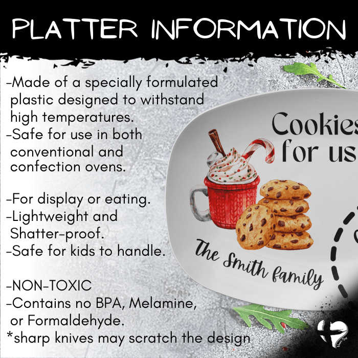 Cookies For Santa - Family Snack Platter - THG#364DP Kitchenware 