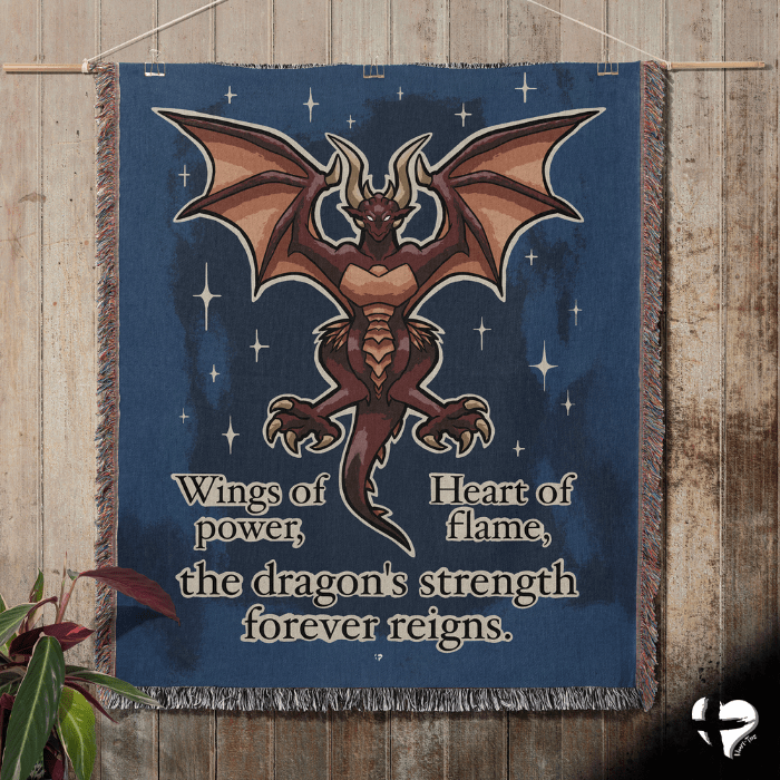 Strength of the Dragon - Woven Blanket - THG#316WB 
