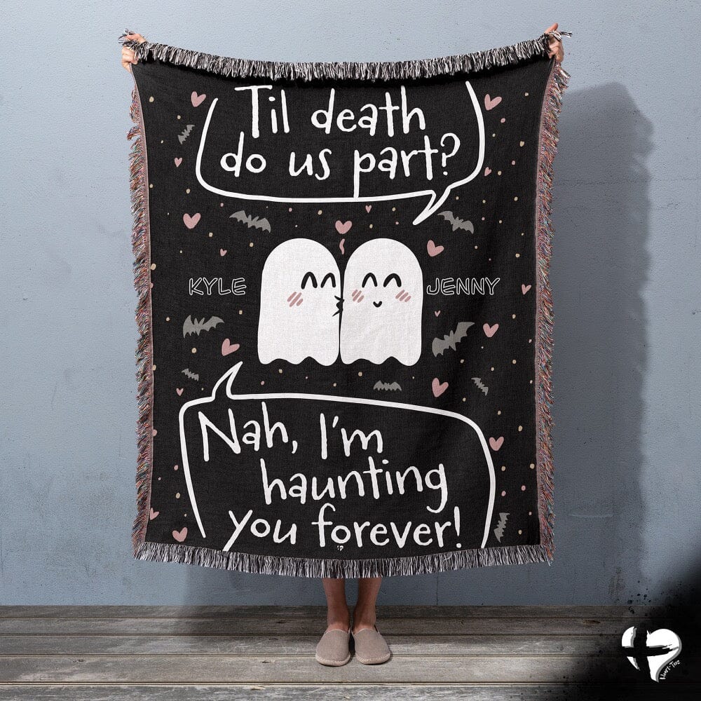 Ghost Love - Couple's Woven Blanket - THG#324WB blanket 