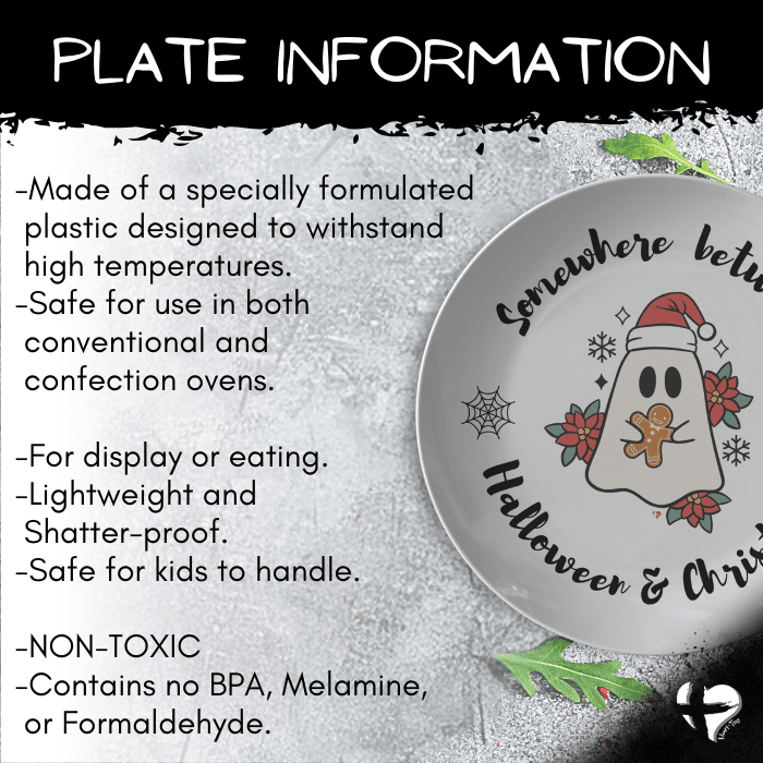 Happy Hallothanksmas Custom Plate - THG#354DP Kitchenware 