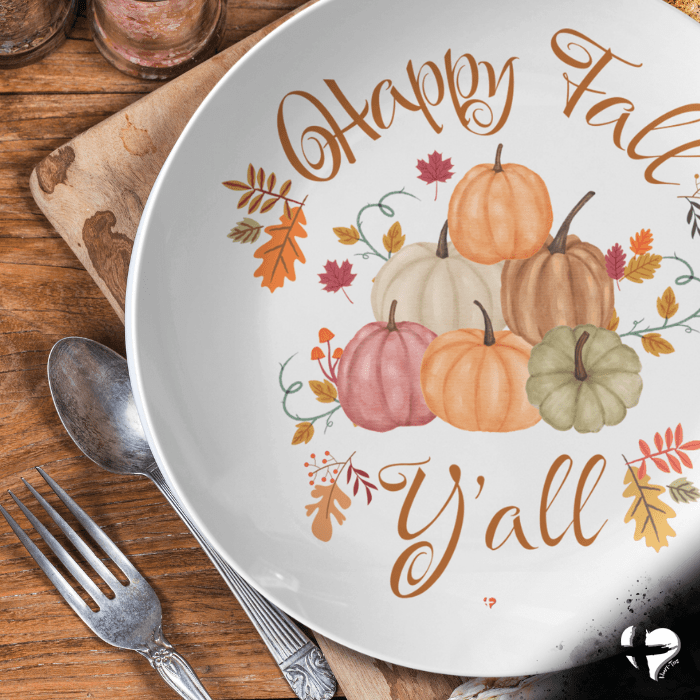 Happy Fall Y’all - 10' Dinner Plate - THG#356DP Kitchenware Single 