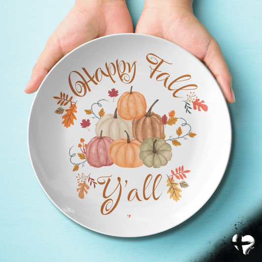 Happy Fall Y’all - 10' Dinner Plate - THG#356DP Kitchenware 