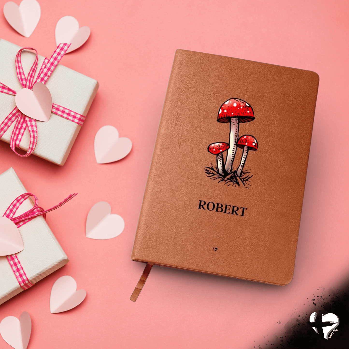 Mushroom CottageCore - Toadstool Leather Journal HGF#335LJ Journal 