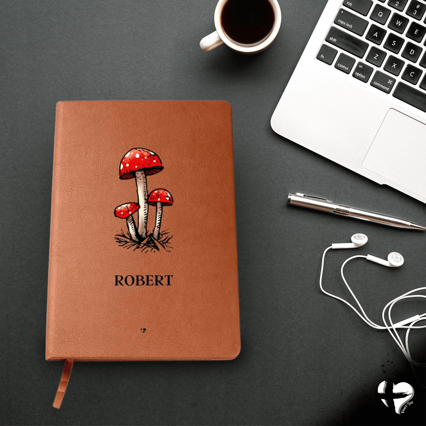 Mushroom CottageCore - Toadstool Leather Journal HGF#335LJ Journal 