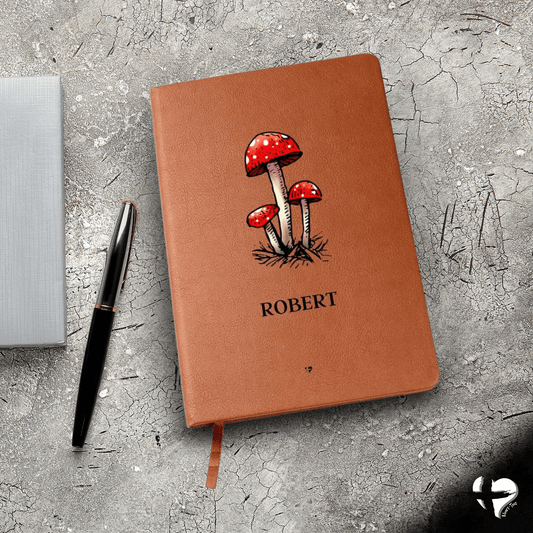 Mushroom CottageCore - Toadstool Leather Journal HGF#335LJ Journal 