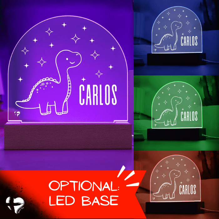 Custom Kid's Night Light with Name - Acrylic Dome Plaque Jewelry 
