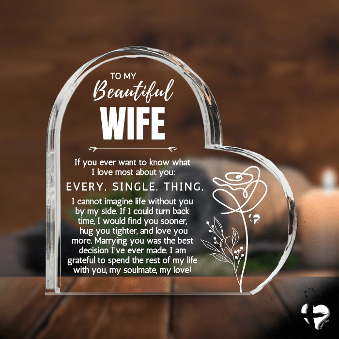 Wife What I Love About You - Acrylic Heart Plaque - HGF#379AH Jewelry 