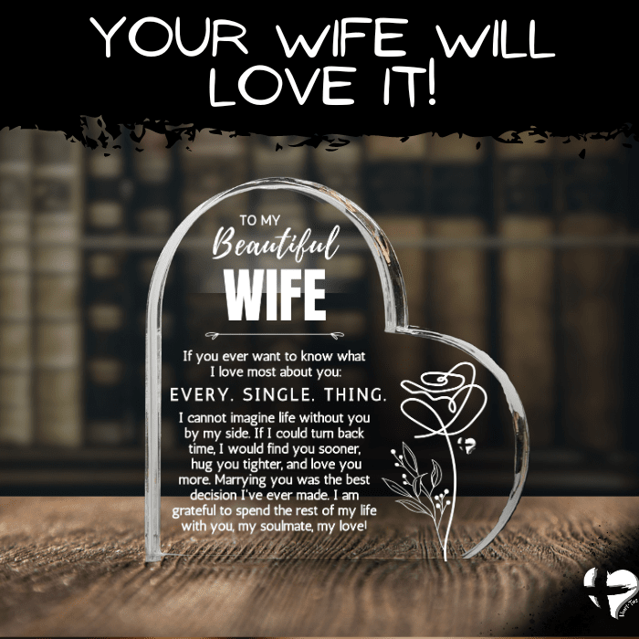 Wife What I Love About You - Acrylic Heart Plaque - HGF#379AH Jewelry 
