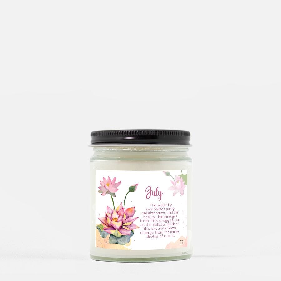 July Water Lily - Birth Month Flower - Soy Candle HGF#270SC Candles 