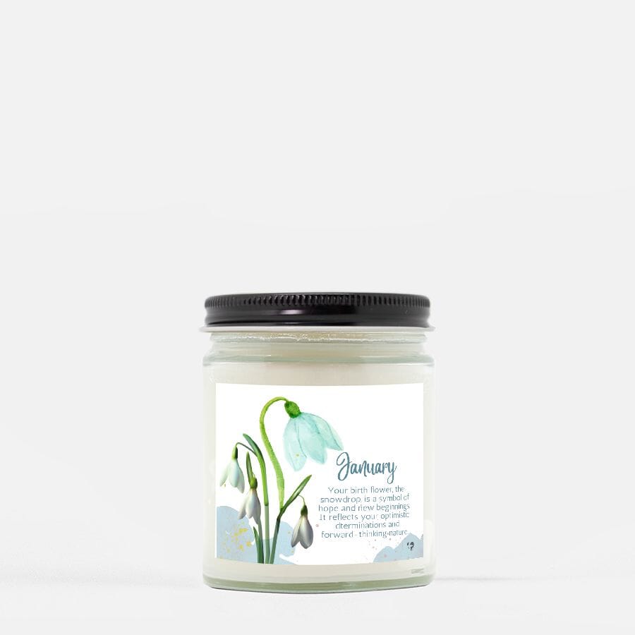 HGF#258SC January Snowdrop Candle Candles 