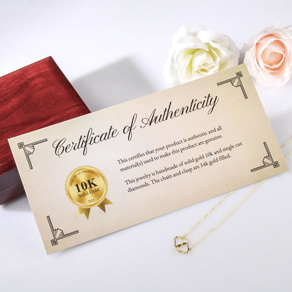 North Star Double Hearts Necklace With Certificate Of Authenticity Diamond Necklace 