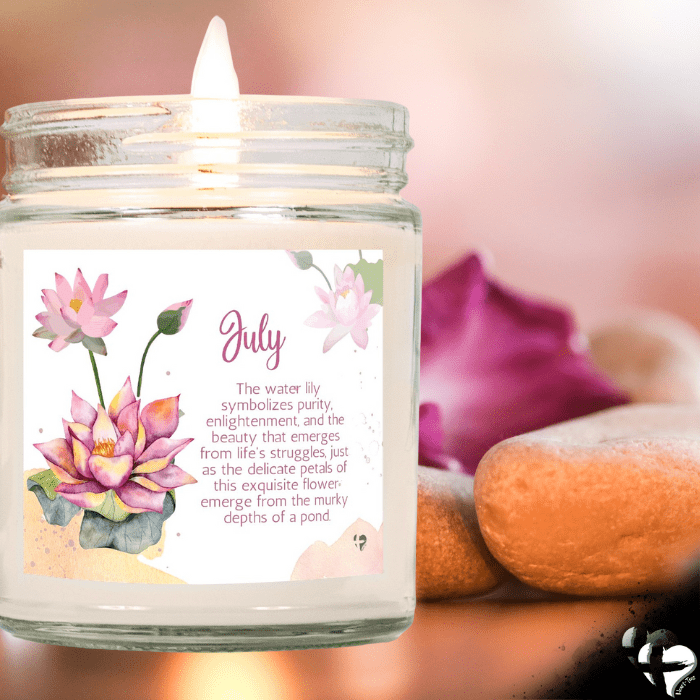 July Water Lily - Birth Month Flower - Soy Candle HGF#270SC Candles Vanilla 