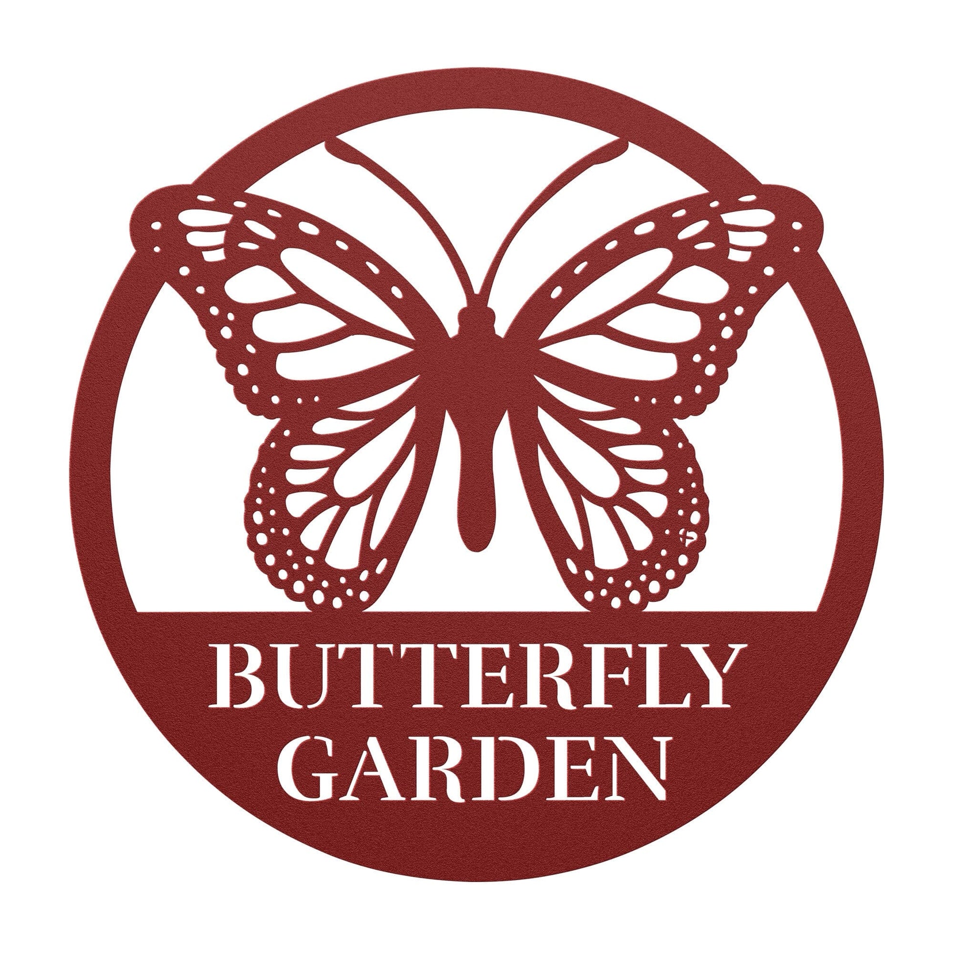Butterfly [example2] Wall Art Red 12 Inch 