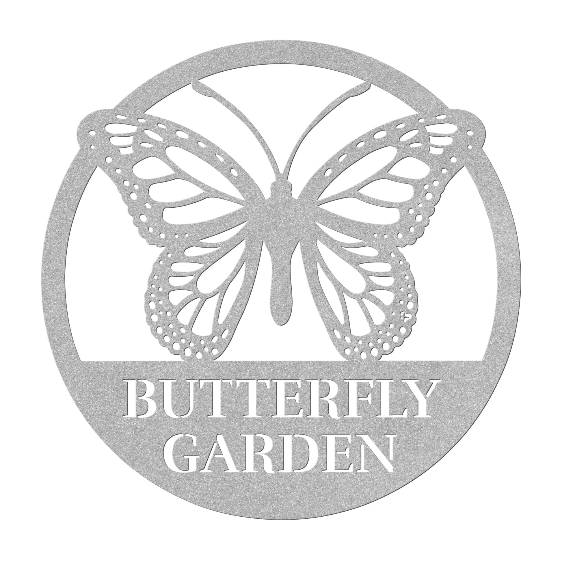 Butterfly [example2] Wall Art Silver 12 Inch 