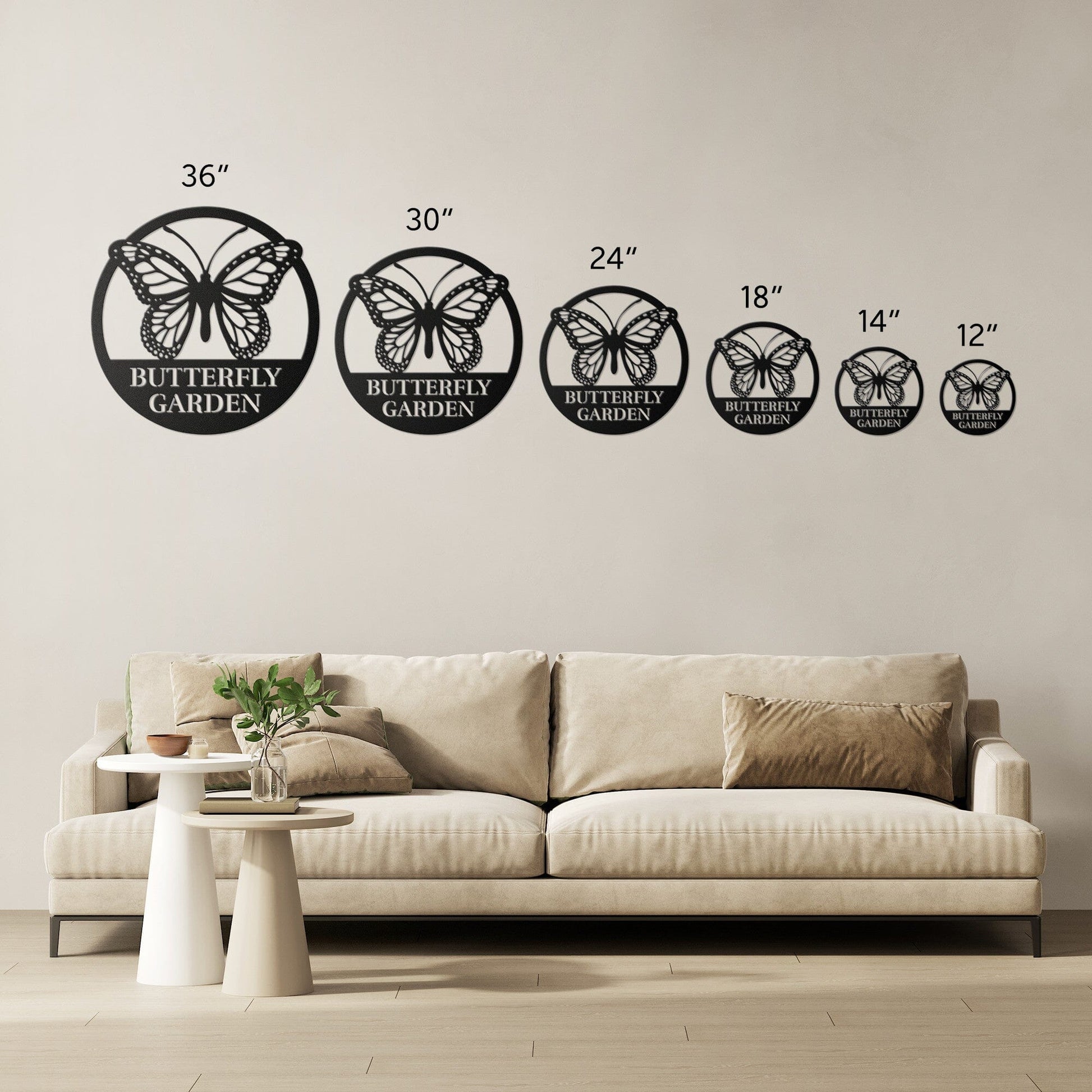 Butterfly [example2] Wall Art Black 12 Inch 