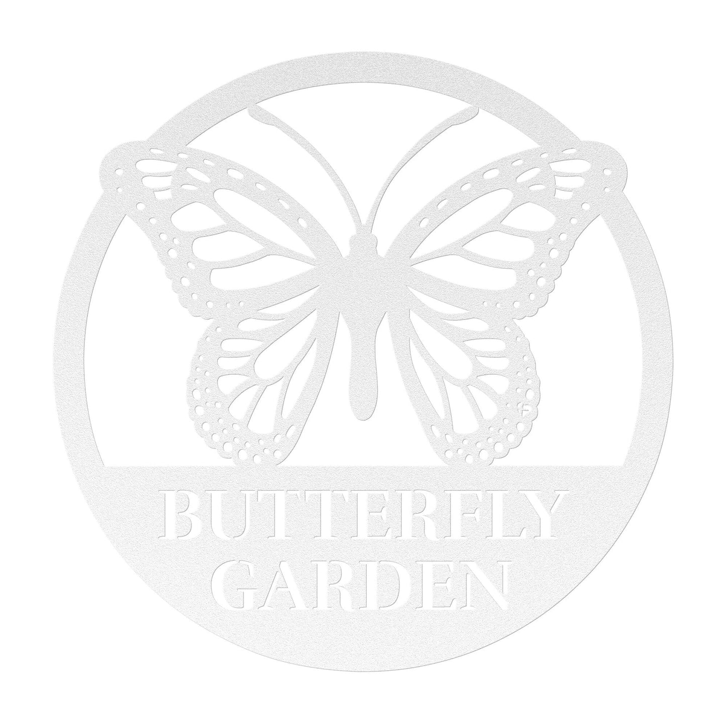 Butterfly [example2] Wall Art White 12 Inch 