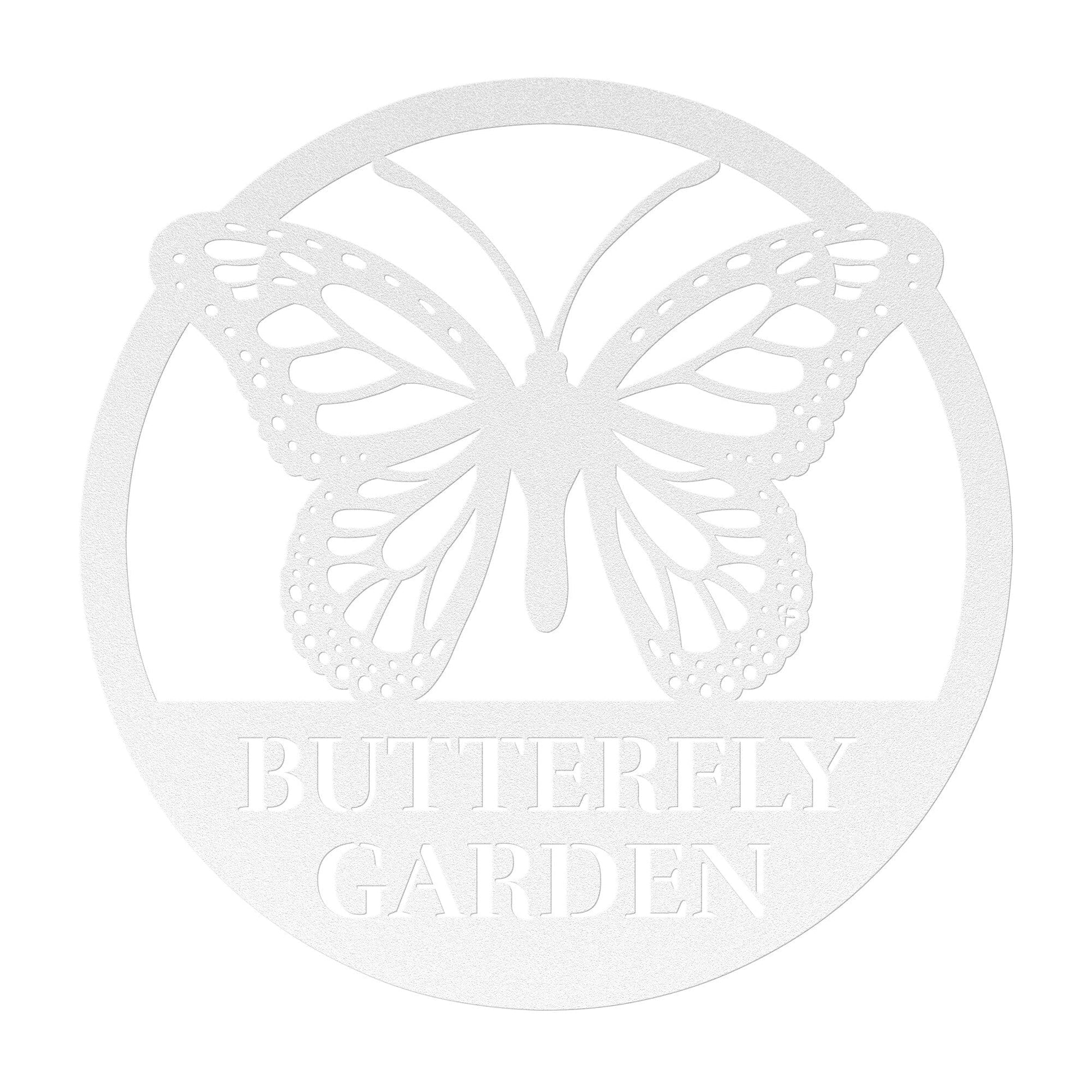 Butterfly [example2] Wall Art White 12 Inch 