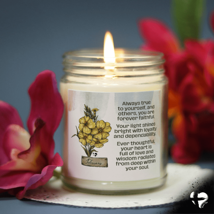 February Primrose - Birth Flower - Soy Candle HGF#255SC Candles 