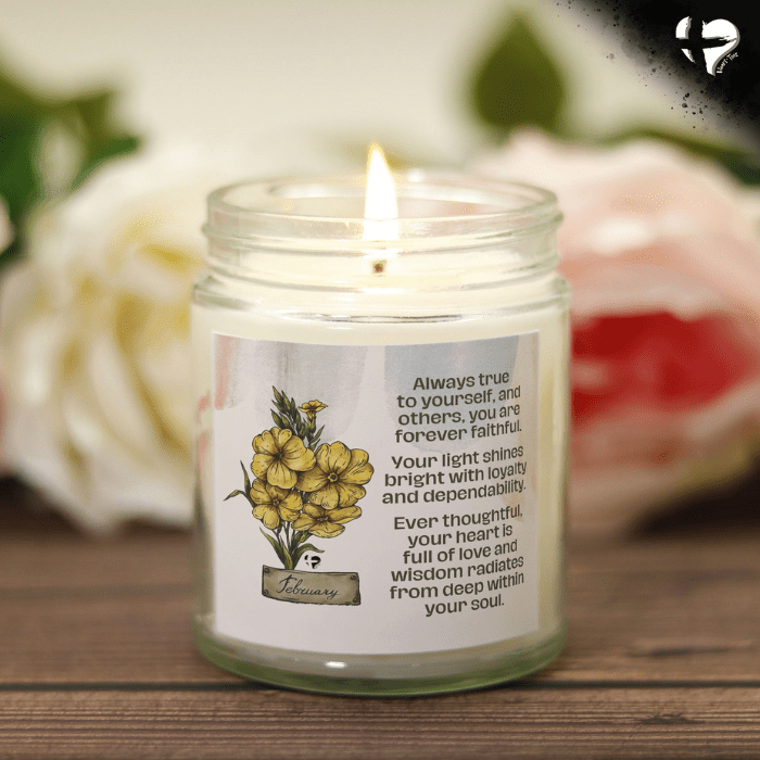 February Primrose - Birth Flower - Soy Candle HGF#255SC Candles 