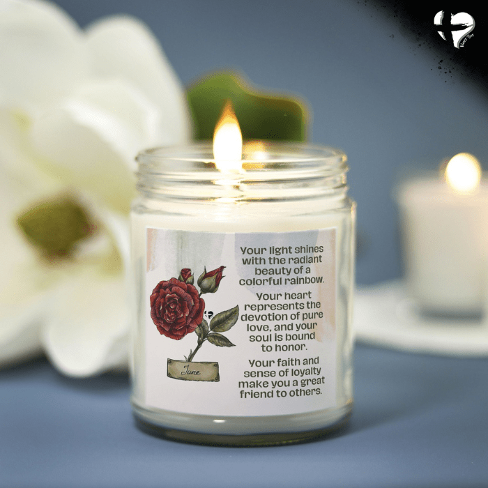 June Rose - Birth Flower - Soy Candle HGF#255SC Candles Vanilla 