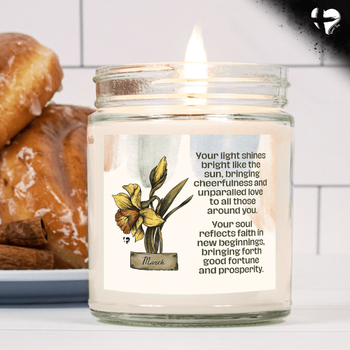 March Daffodil - Birth Flower - Soy Candle HGF#255SC Candles Cinnamon Stick 