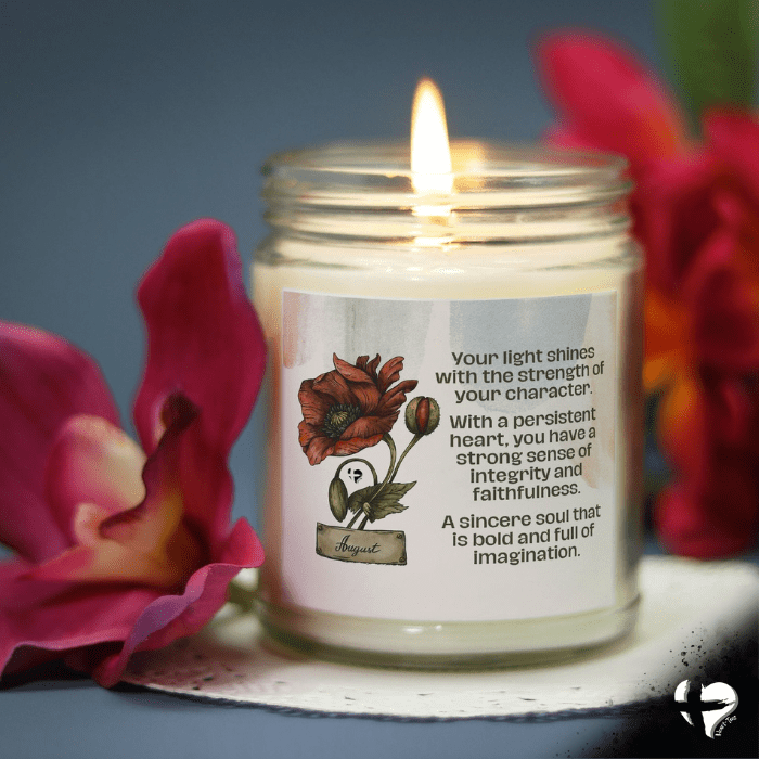 August Poppy - Birth Flower - Soy Candle HGF#255SC Candles 