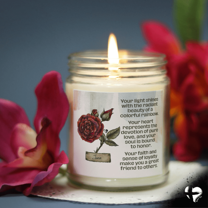 June Rose - Birth Flower - Soy Candle HGF#255SC Candles 