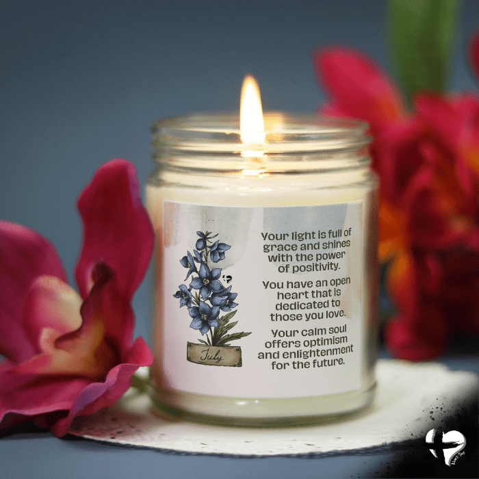July Larkspur - Birth Flower - Soy Candle HGF#255SC Candles 