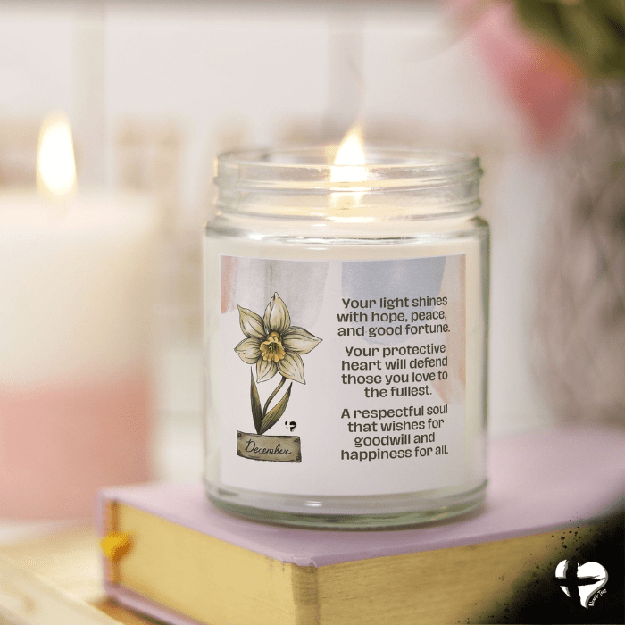 December Narcissus - Birth Flower - Soy Candle HGF#255SC Candles 
