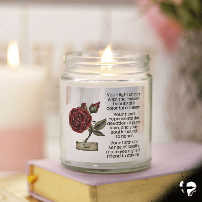 June Rose - Birth Flower - Soy Candle HGF#255SC Candles 