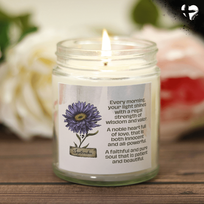 September Aster - Birth Flower - Soy Candle HGF#255SC Candles 
