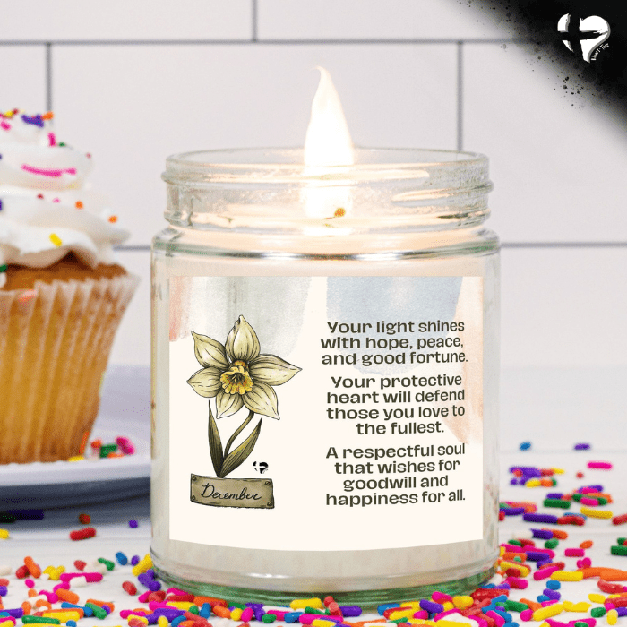 December Narcissus - Birth Flower - Soy Candle HGF#255SC Candles 