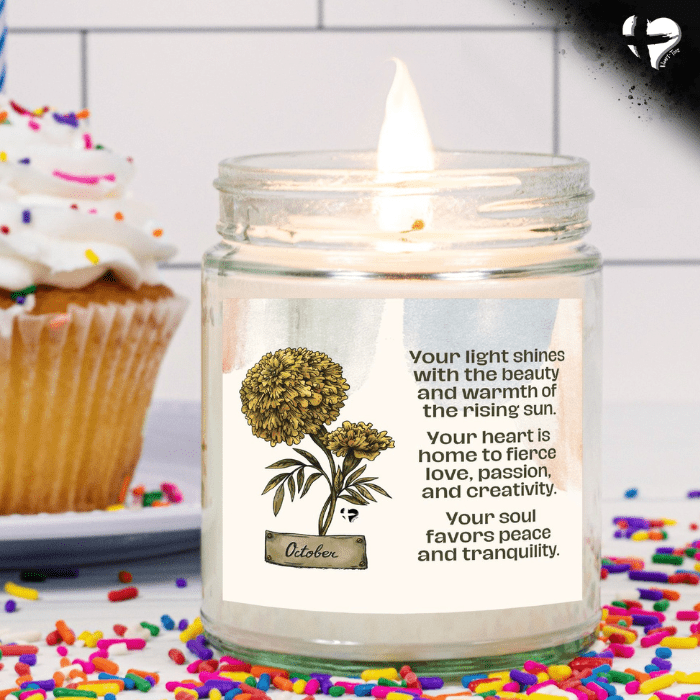 October Marigold - Birth Flower - Soy Candle HGF#255SC Candles 