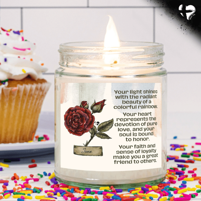June Rose - Birth Flower - Soy Candle HGF#255SC Candles 