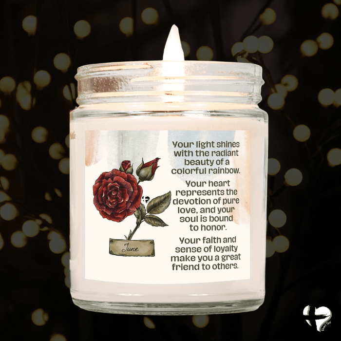 June Rose - Birth Flower - Soy Candle HGF#255SC Candles 