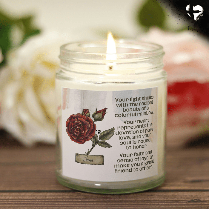 June Rose - Birth Flower - Soy Candle HGF#255SC Candles 
